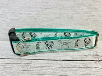 Green Spotty Dalmatian Ribbon Collar EXCLUSIVE 1