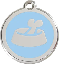 Red Dingo Enamel Bone in Bowl Personalised Pet ID Tag 6