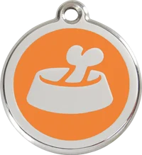 Red Dingo Enamel Bone in Bowl Personalised Pet ID Tag 7