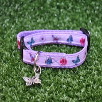 Butterfly and Flowers Cat Collar 4