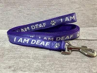 I am Deaf Lead with Paw Print Alert 3