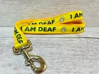 I am Deaf Lead with Paw Print Alert 1