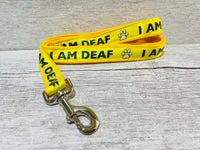 I am Deaf Lead with Paw Print Alert 2