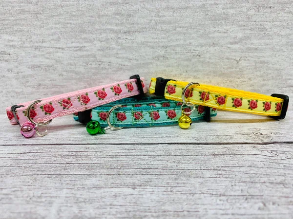 Roses Floral Flower Puppy/Small Dog Collar