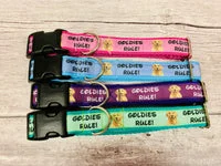 Goldies Rules Dog Collar Golden Retriever Rules 2