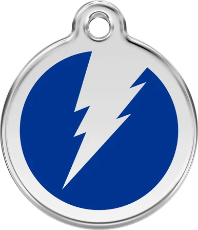 Red Dingo Flash Enamel Pet ID Tag - Personalised