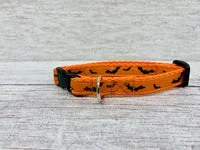 Bright colourful Bats Halloween Scary Puppy/Small Dog Collar 3
