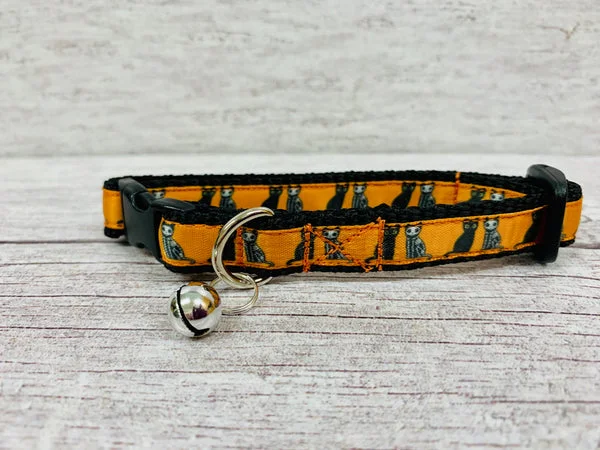Halloween Black Cat and Skeleton Cat Cat Collar