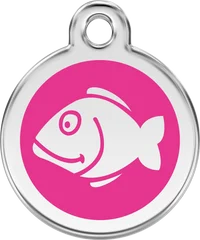 Red Dingo Fish Enamel Pet ID Tag - Personalised 1