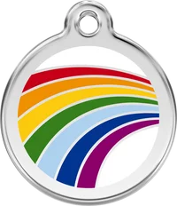 Red Dingo Personalised Rainbow Enamel Pet ID Tag 1
