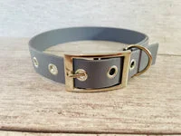 Grey Biothane Waterproof Dog Collar 2