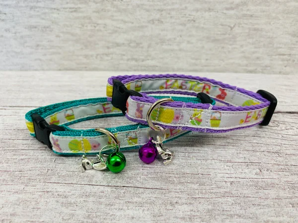 Easter Basket Bunnies & Chicks Cat Collar