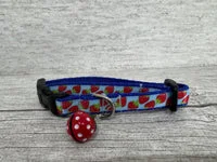 Multi Strawberry Strawberries Puppy/Small Dog Collar 6