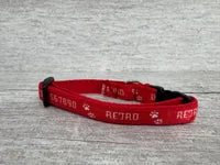 Personalised Retro Font Print Name Cat Collar 2