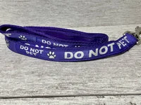 Solid Colour Do Not Pet Alert Dog Lead 2