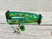 Dinosaur Cat Collar - Handmade Breakaway Safety Collar with Dino Charm 2