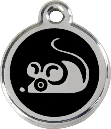 Enamel Mouse Pet ID Tag