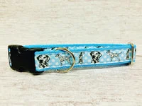 Blue Spotty Dalmatian Ribbon Collar EXCLUSIVE 1