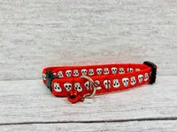 Bright colourful Skull Halloween Puppy/Small Dog Collar 2