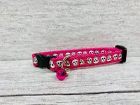 Bright colourful Skull Halloween Puppy/Small Dog Collar 3