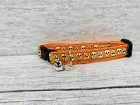 Bright colourful Skull Halloween Puppy/Small Dog Collar 4