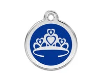 Personalised Red Dingo Enamel Crown Pet ID Tag 10