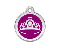 Personalised Red Dingo Enamel Crown Pet ID Tag 11
