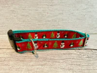 Red Christmas Themed Snowman Penguin Xmas Tree Dog Lead 2