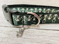 Skeletons Black Halloween Dog Collar 2