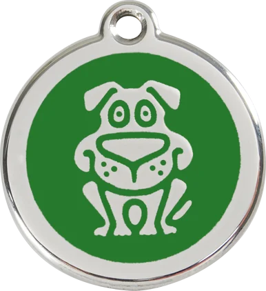 Personalised Red Dingo Enamel Dog ID Tag