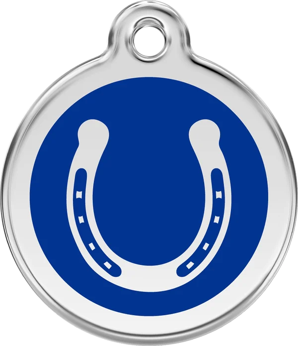 Personalised Enamel Horseshoe Pet ID Tag