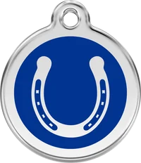 Personalised Enamel Horseshoe Pet ID Tag 1