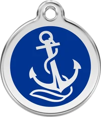 Red Dingo Personalised Anchor Enamel Pet ID Tag 1