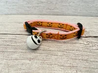 Halloween Pumpkin Face Shapes Cat Collar 1