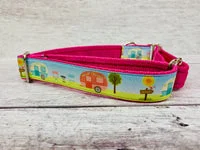 Handmade Caravan Holiday Camping Dog Collar 2