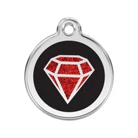 Personalised Red Dingo Enamel Ruby Pet ID Tag 1