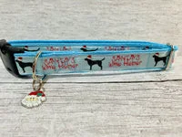 Labrador Santa's Little Helper Christmas Themed Dog Collar 9