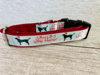 Labrador Santa's Little Helper Christmas Themed Dog Collar 8