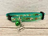 Unicorns, Rainbows & Stars Ribbon Puppy/Small Dog Collar 5