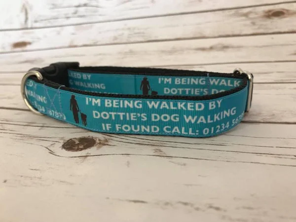 Personalised Dog Walker Collar - Call if Found