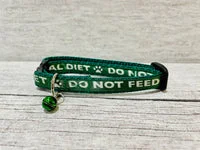 Special Diet - Do Not Feed Ribbon Medical Alert Cat Collar 8
