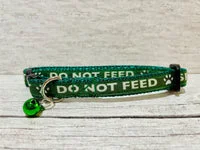 Special Diet - Do Not Feed Ribbon Medical Alert Cat Collar 6