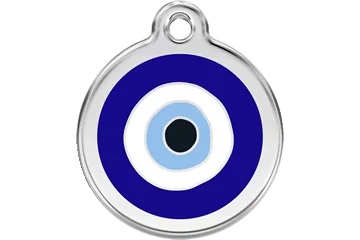 Red Dingo Enamel Evil Eye Personalised Pet ID Tag