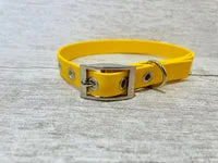 Yellow Biothane Waterproof Dog Collar 2