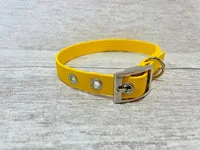 Yellow Biothane Waterproof Dog Collar 3