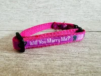 Blue Marriage Wedding Puppy Collar Will you Marry Me? 4