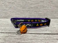 Halloween Puppy Collar - Pumpkin-Face Design, UK Made 5