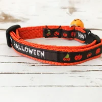 Halloween Puppy Collar - Pumpkin-Face Design, UK Made 4