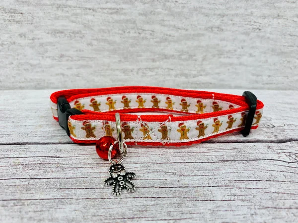 Gingerbread Man Christmas Xmas Cat Collar