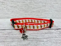 Gingerbread Man Christmas Xmas Cat Collar 1